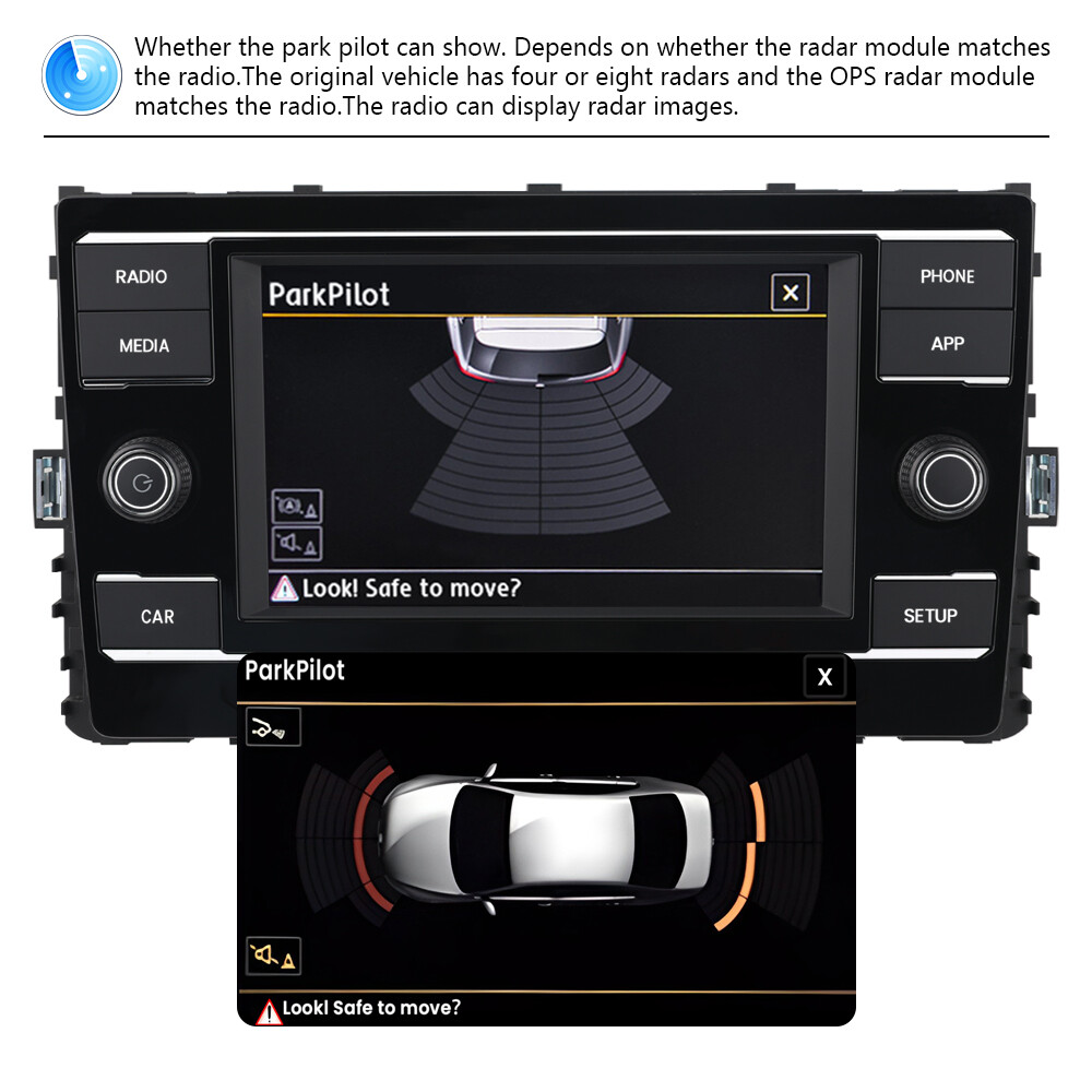 6.5″ Touch Screen Carplay Android Auto MirrorLink Radio Stereo MQB 5GD035280C