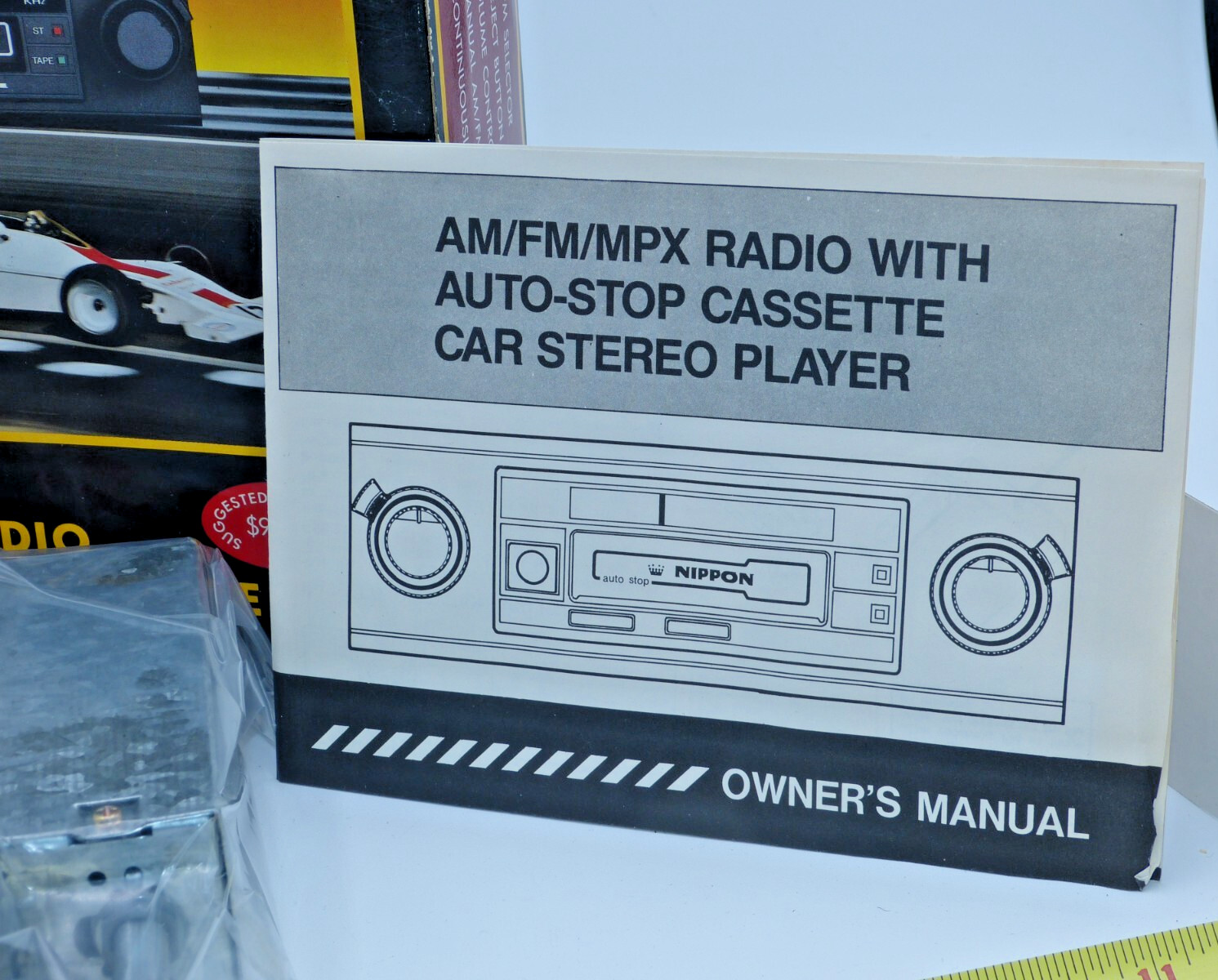 NIPPON FS-80 CAR CASSETTE STEREO TAPE PLAYER WITH AM/FM -MPX RADIO new/old stock