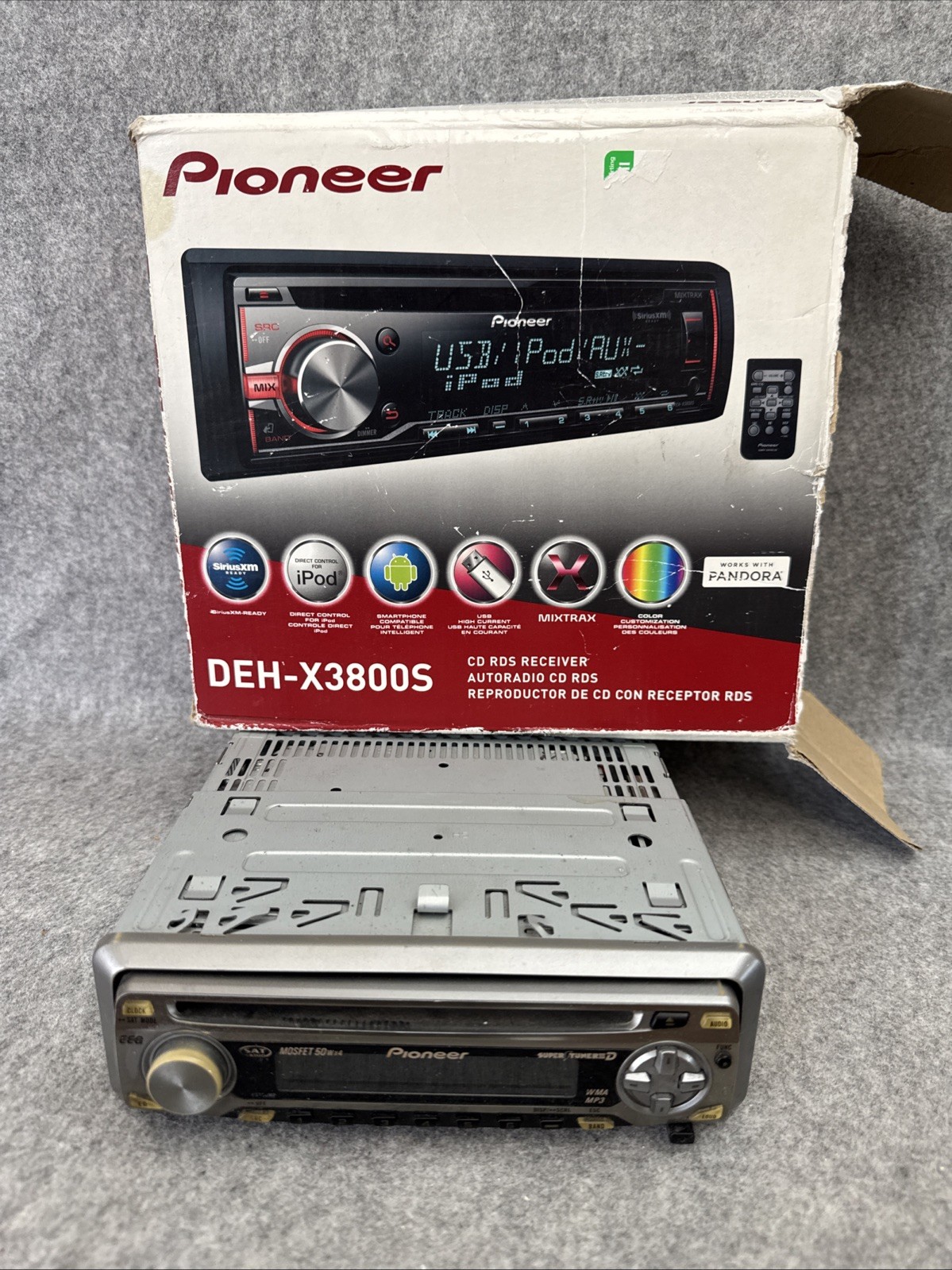 Pioneer DEH-X3800S CD receiver MIXTRAX USB Control AM FM Radio SiriusXM Ready