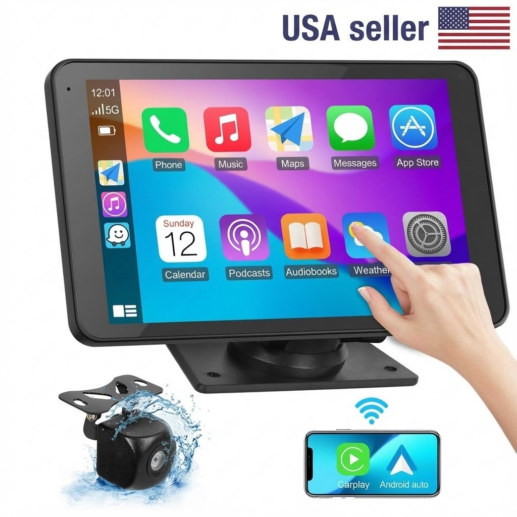 2026 Wireless CarPlay Screen Android Auto Portable Car Play Display Tablet 7in