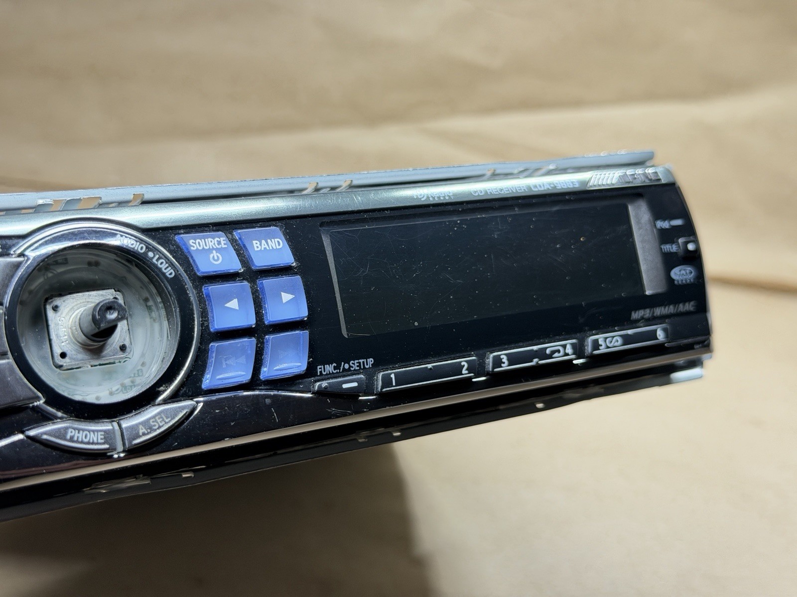 Alpine Car Radio CD MP3 WMA AAC HD Sat Ai-NET Ready CDA-9883 *Missing Knob*