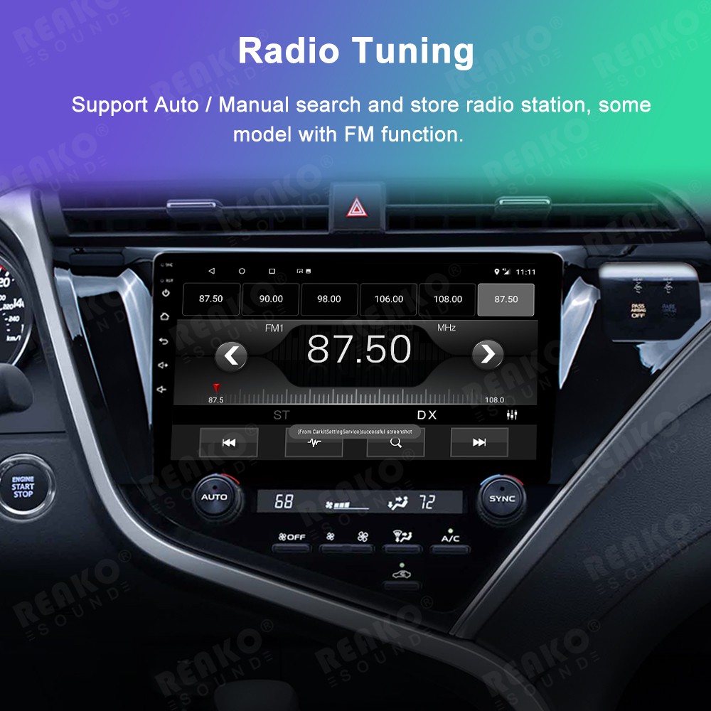 10.1” 2+32G Car Radio Player For TOYOTA CAMRY 2017-2020 Carplay With Camera