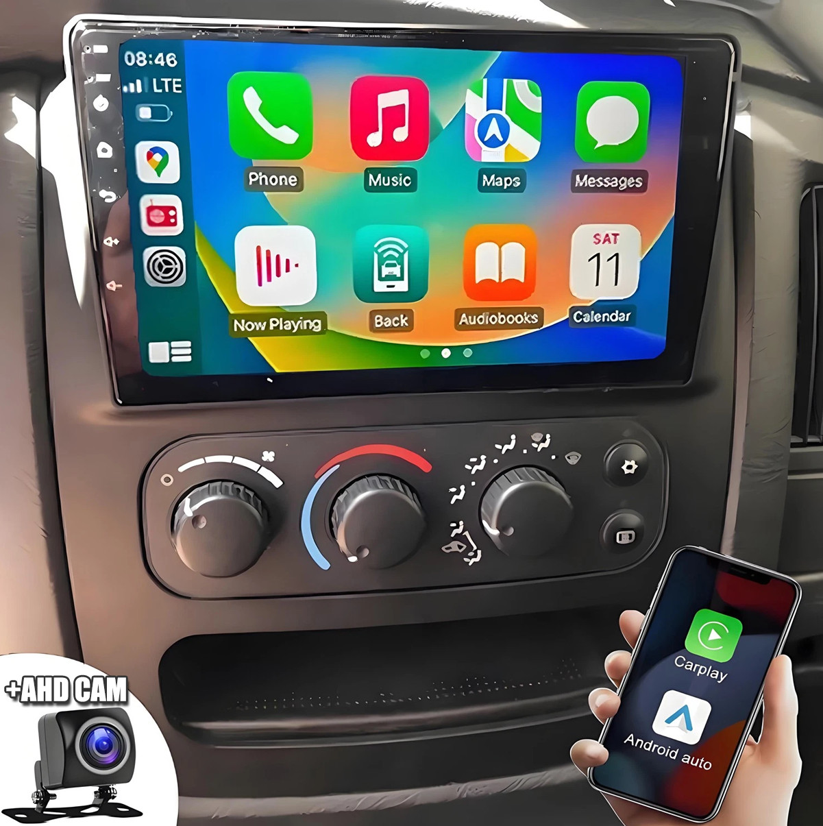 CarPlay For 2002-2005 Dodge Ram 1500 2500 3500 Android 13.0 Car Stereo Radio GPS