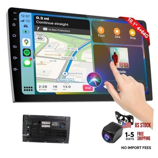 Wireless Double Din Car Stereo with CarPlay/Android Auto,Carplay 10 inch-4+64GB