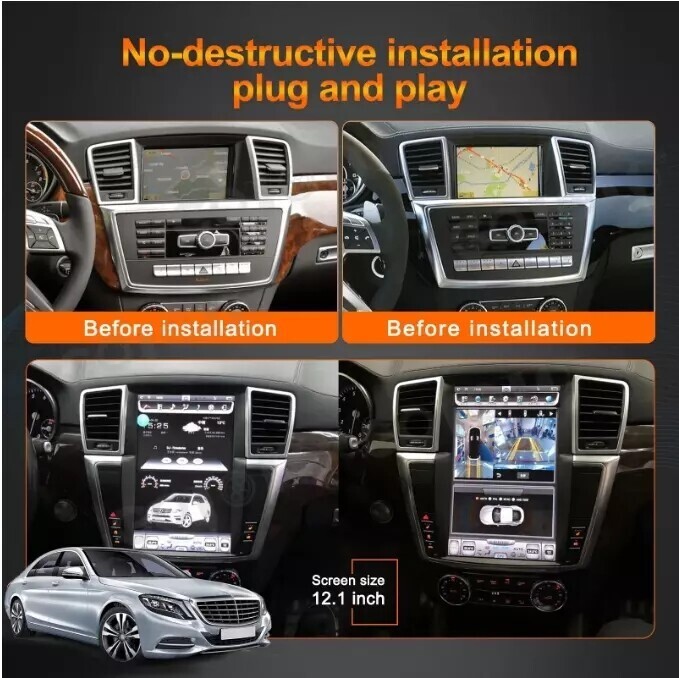 12.1″ 8+128G Car Stereo Radio for Benz ML GL W166 X166 2012-15 Android Carplay