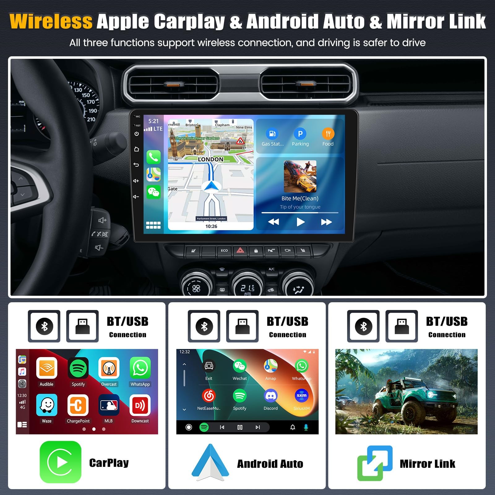 [2+64G] Android 15 Car Stereo for Jeep Cherokee 2013-2018 with Wireless Carpl…