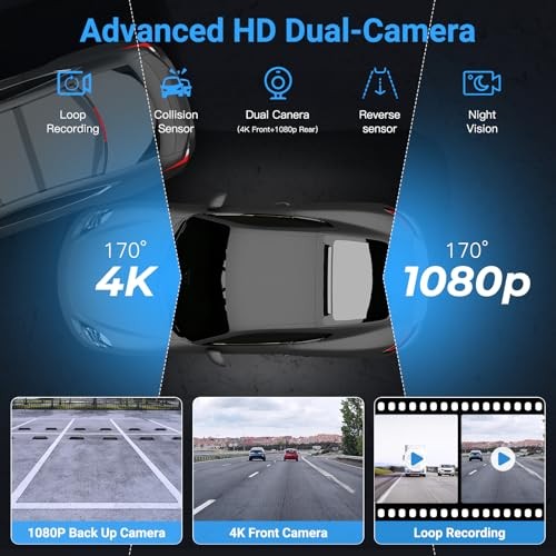 Carpuride W703 Wireless CarPlay 7 IPS 4K Front Camera