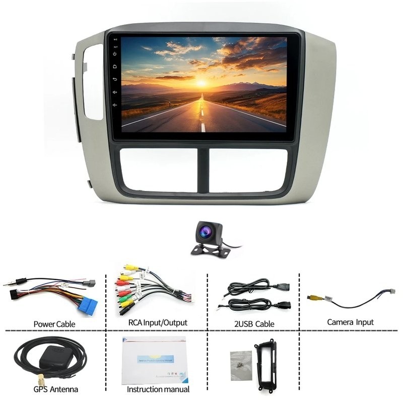 Android Car GPS Navigation Radio Stereo Wifi For Honda Pilot 05-08 Apple Carplay