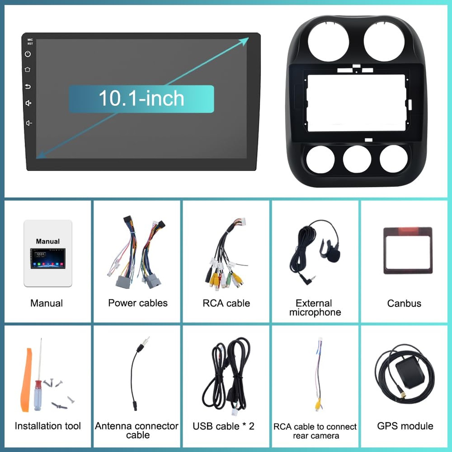 Car Radio for Jeep Compass Patriot 2010-2016, 10.1 inch Touch Screen Android …
