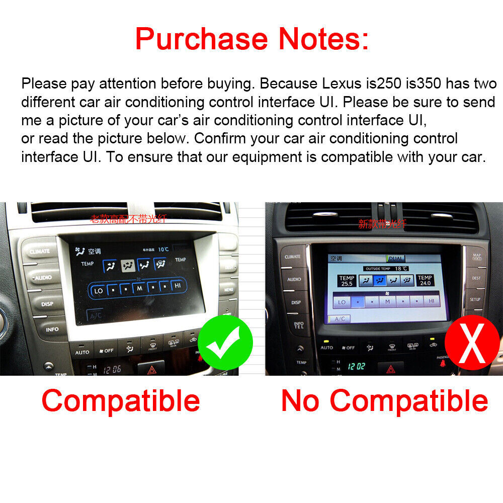 For Lexus IS250 IS350 2006-2012 Car Stereo Radio Android 12 Carplay GPS Player