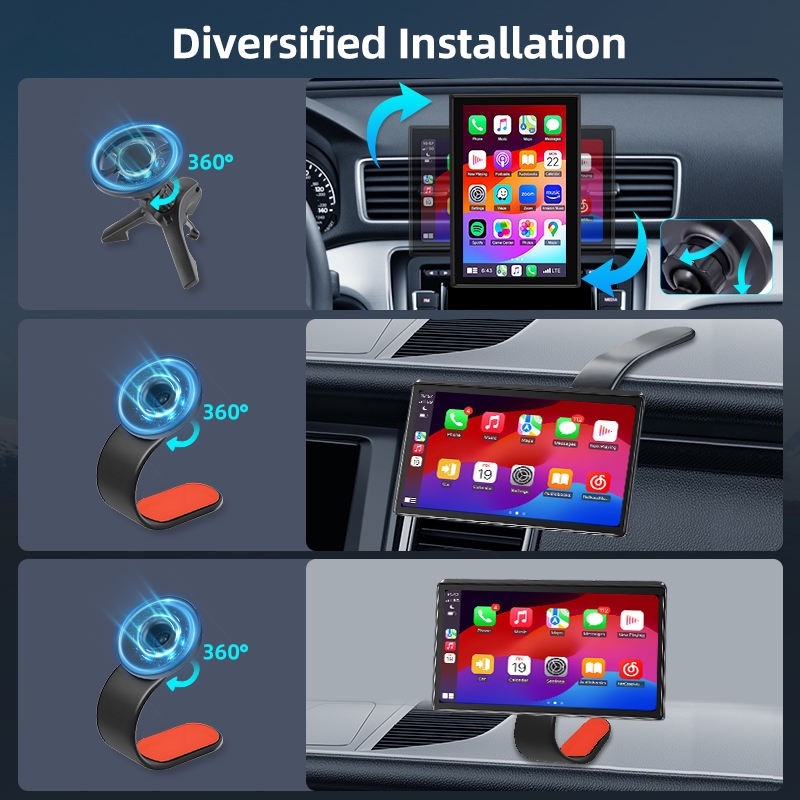 7″ Easy-Install Apple Carplay Touch Screen Radio -Portable- 2026