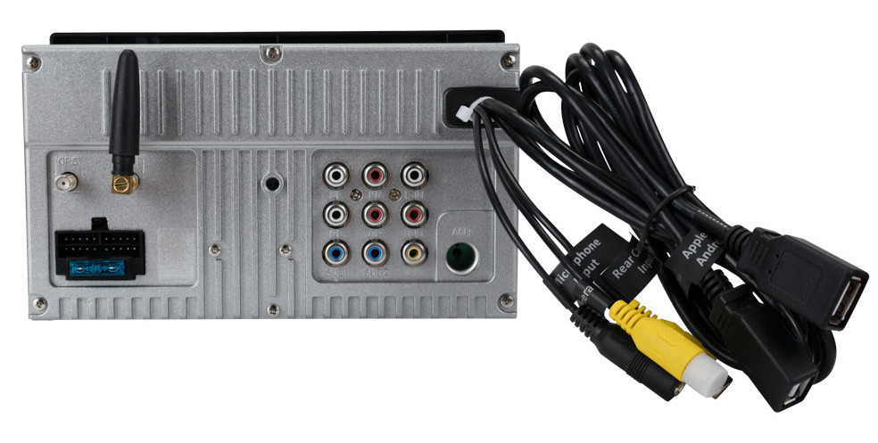 Dual DCPA723W 7” Double-DIN Touchscreen Receiver + License Plate Camera