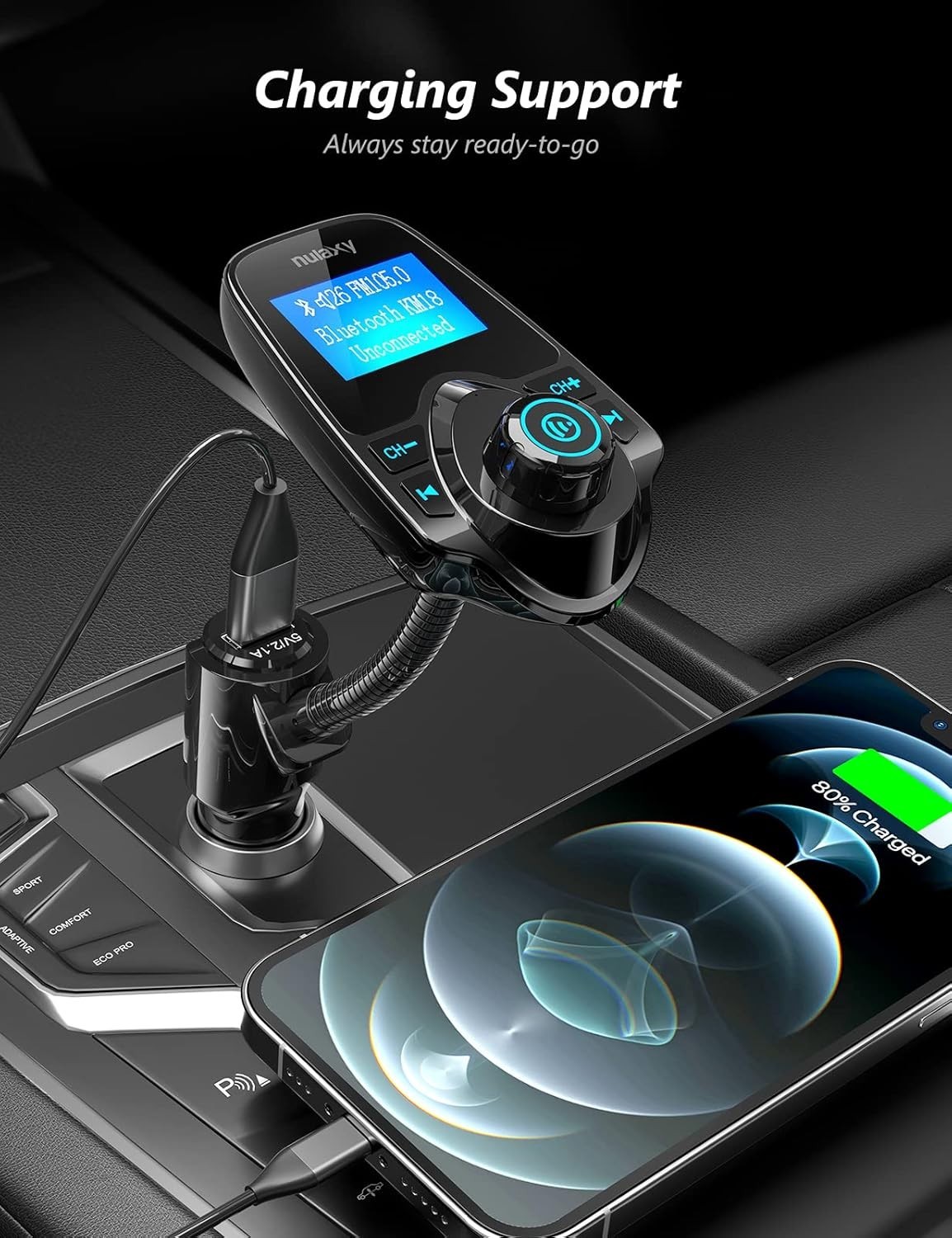 Radio Para Carro Carros Audio Autos Coche Bluetooth USB FM Transmisor para Auto