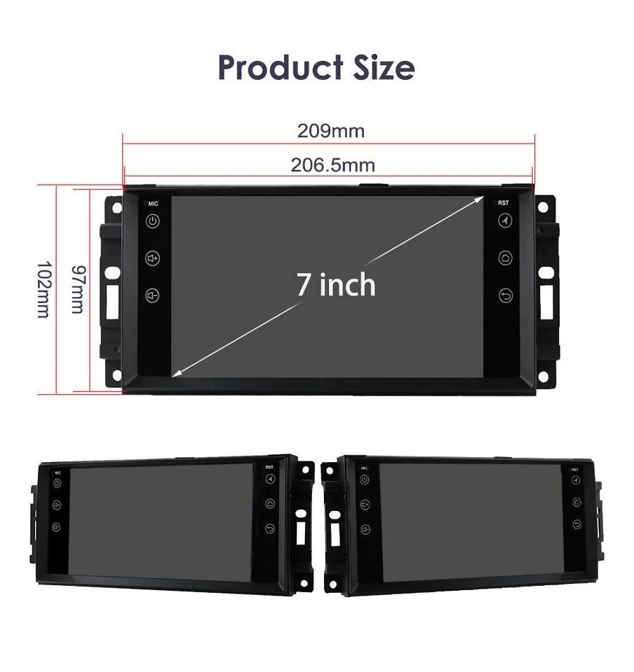 FOR JEEP WRANGLER DODGE CHRYSLER CARPLAY ANDROID 13 CAR RADIO STEREO GPS WIFI BT