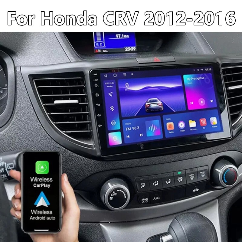 10” Android 15 Carplay Radio Stereo Navi For For Honda CRV 2012 2013 2014-2016