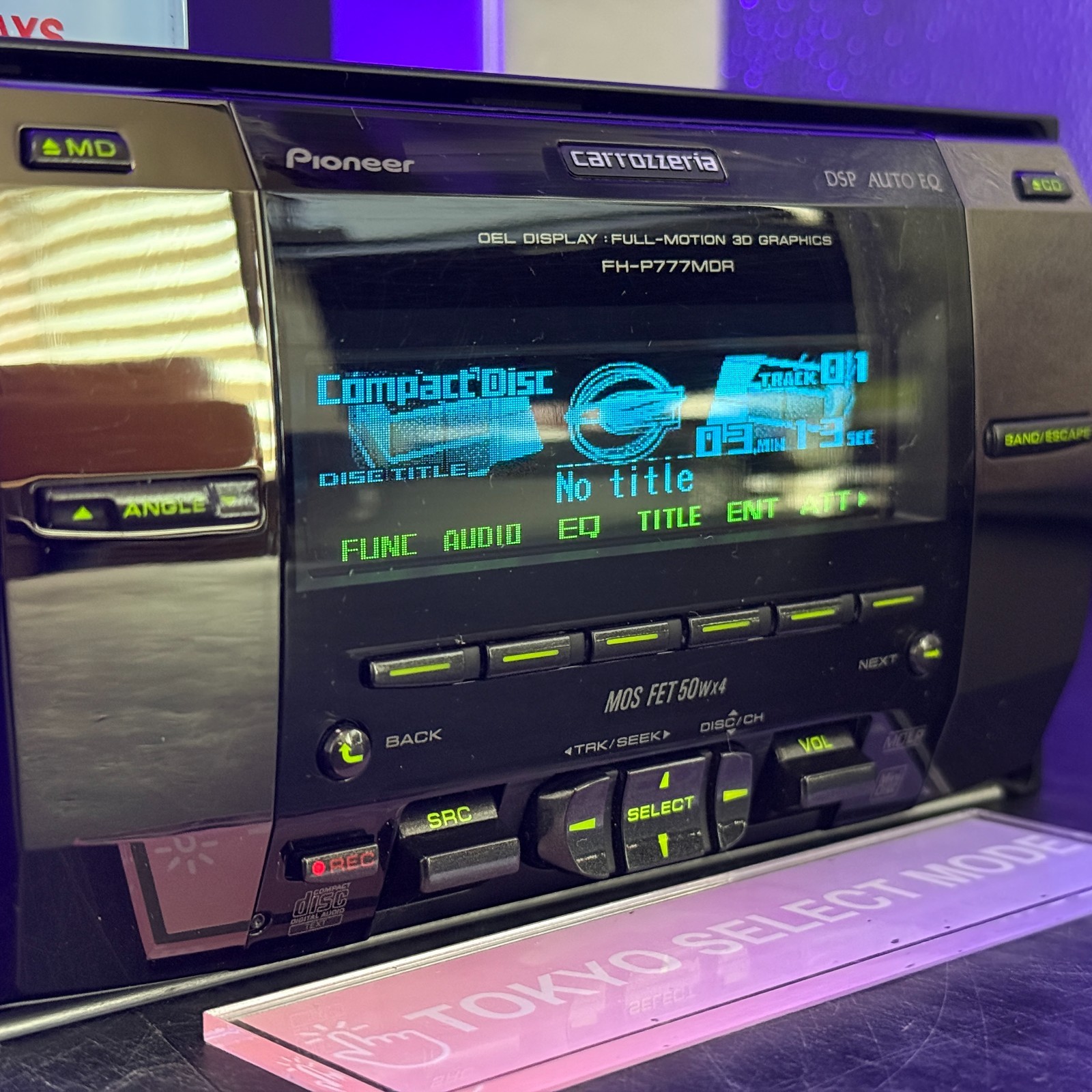 Pioneer Carrozzeria FH-P777MDR 2DIN Car Audio CD MD Bluetooth MD-Rec Player JDM