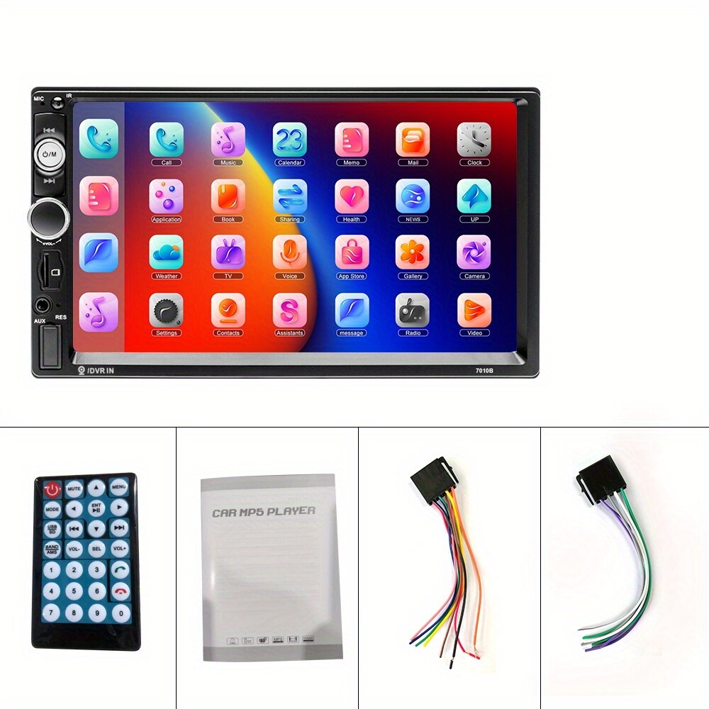 Double Din EQ Car Stereo 7″ LCD Screen Car Radio MP5 Player AUX Input Link