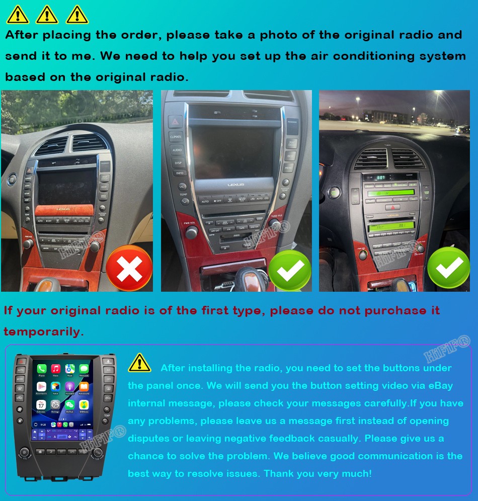 For Lexus ES ES240 ES300 ES330 ES350 2006-2012 For Tesla Style Screen Car Radio
