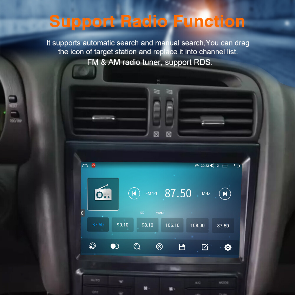 For Lexus GS 300 1998-2004 Head Unit Android 13 Car Stereo Radio GPS Navi 9Inch