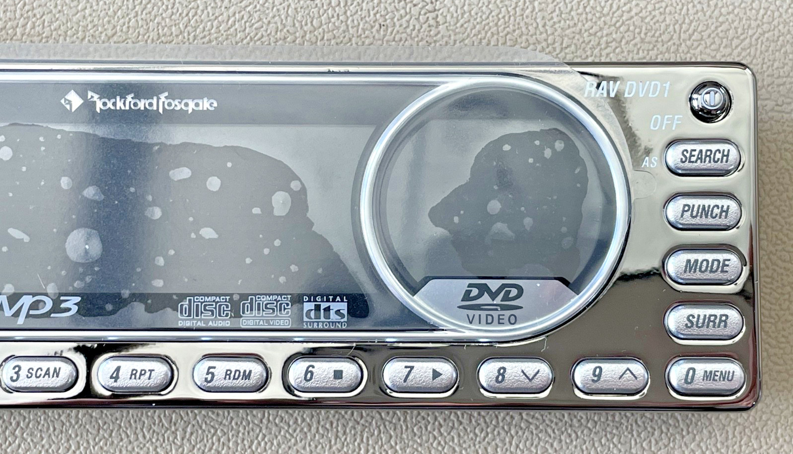 Rare Vintage Old School Rockford Fosgate RAV DVD1 CD/DVD/Radio