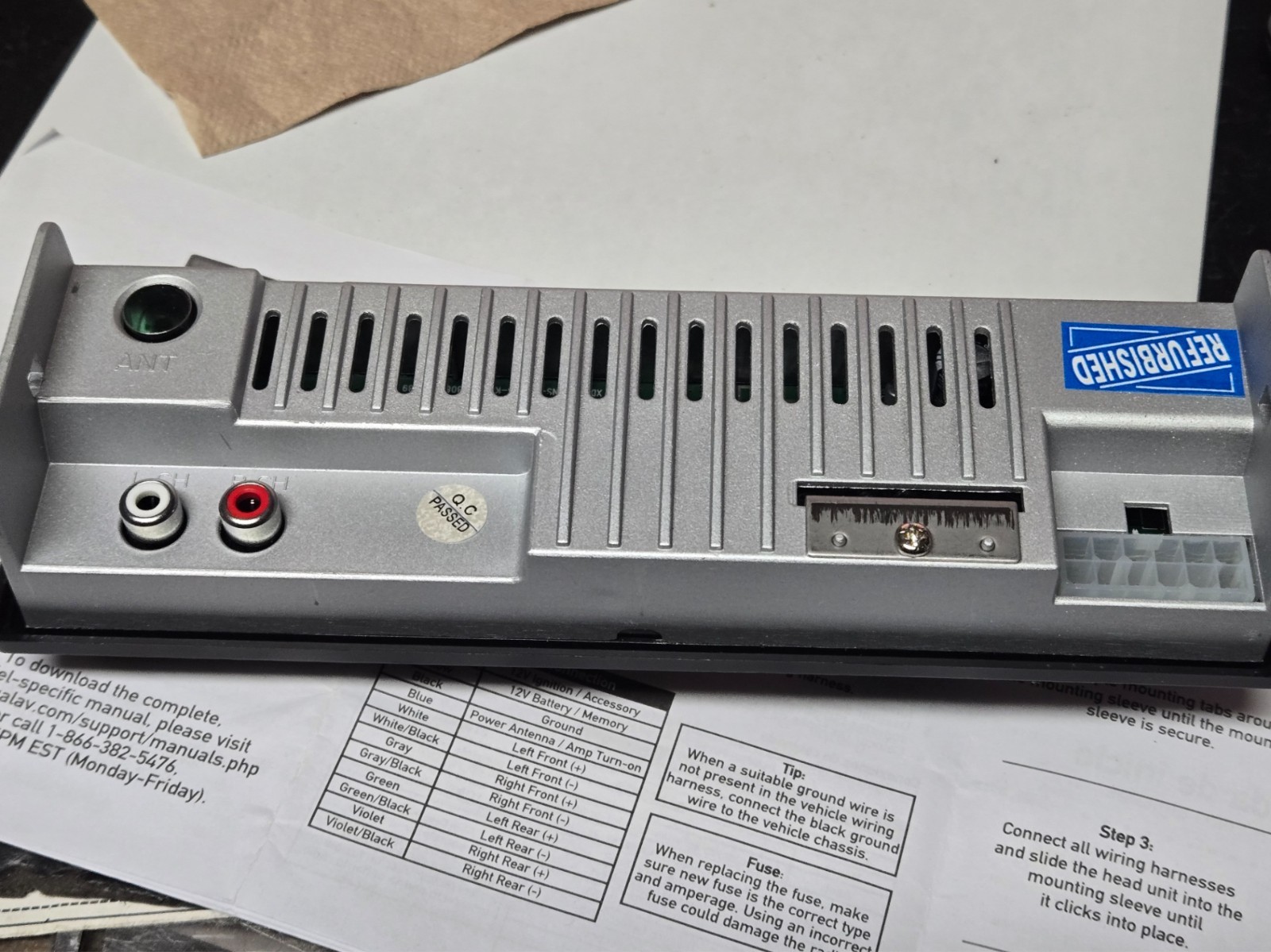 Dual Electronics XDM17BT Single DIN Car Stereo works, manual, cables please read