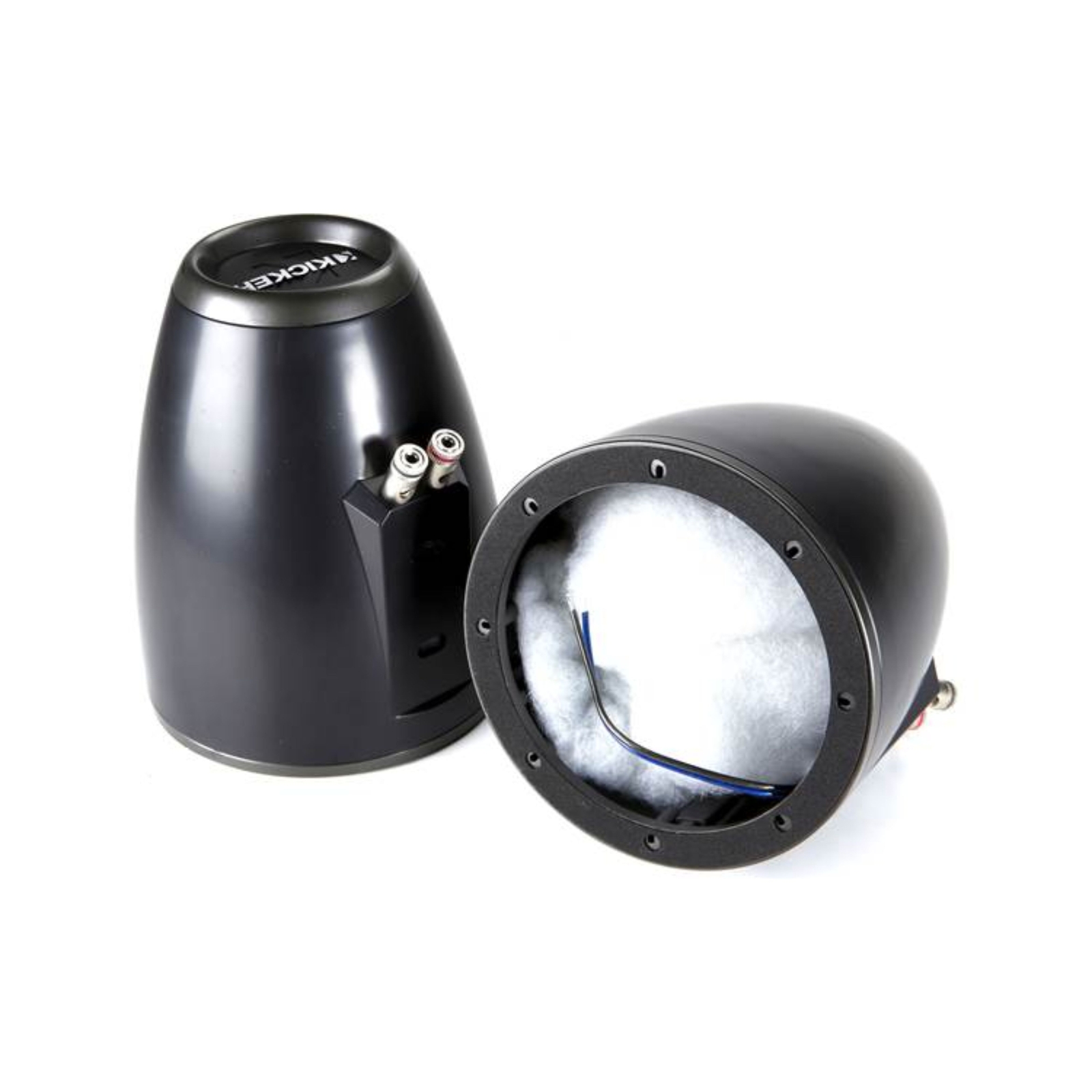 Kicker Pair of Black 6.5″ Marine Wakeboard Tower Speaker Enclosures 12KMTES