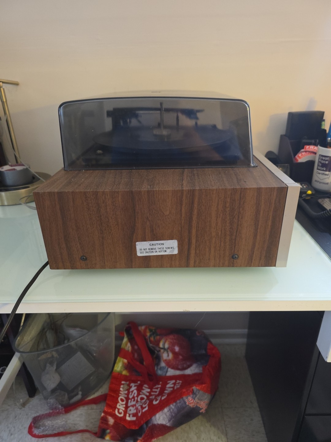 Vintage Centrex Record Player By Pioneer Model Number #KH5511 Powers On UNTESTED