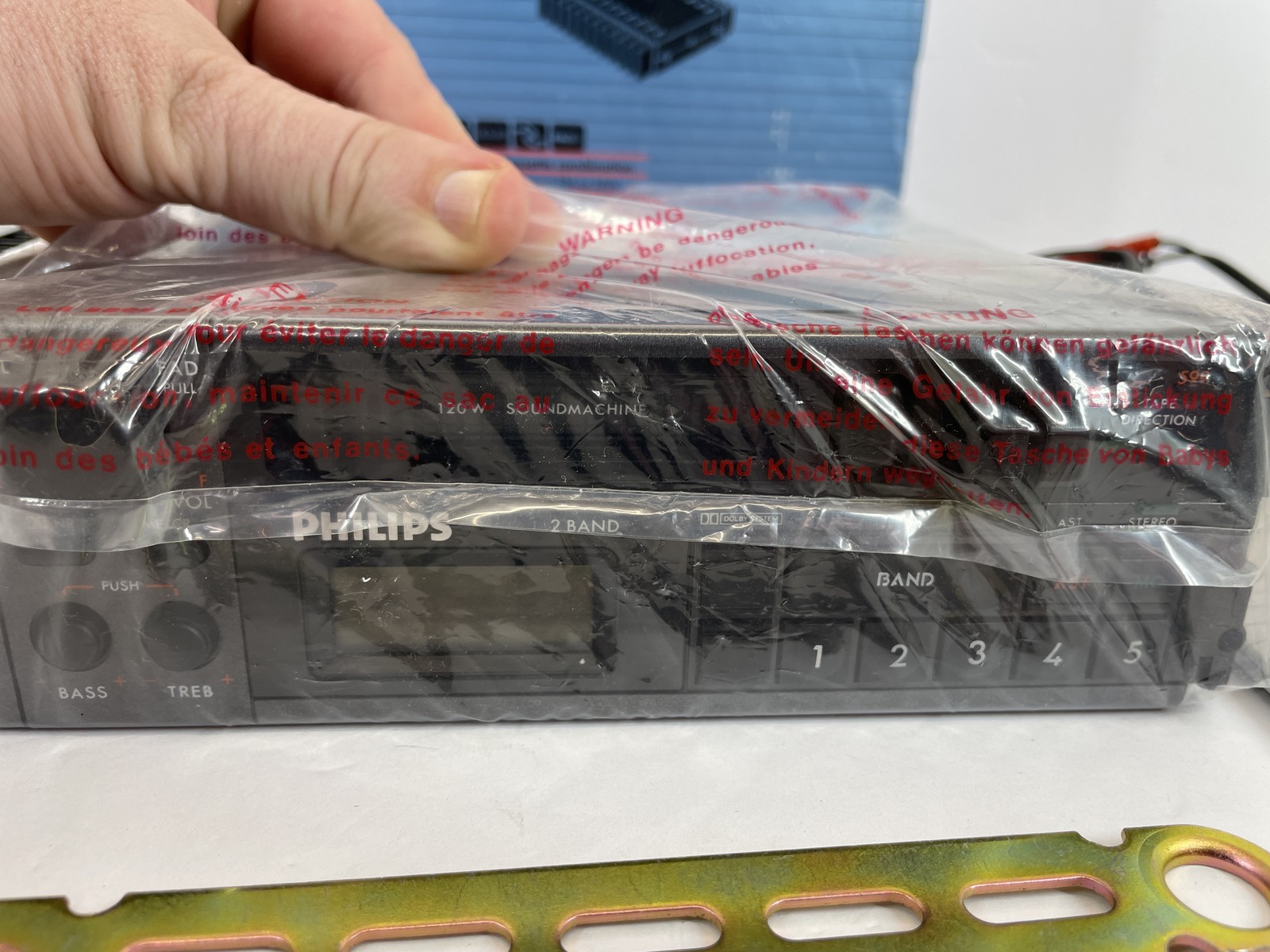 Vintage Philips DC599 Car Stereo Cassette Receiver with DP282 60W Amplifier NIB