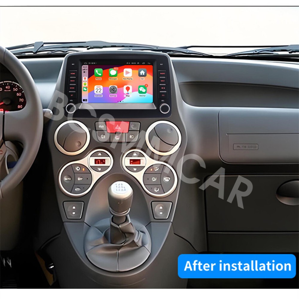 Car Touch Screen Player Radio GPS SWC W/Rear Camera Fit For Fiat Panda 2003-2012
