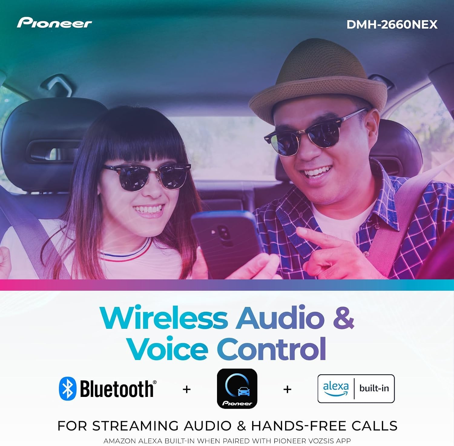 Pioneer DMH-2660NEX DDIN Touchscreen Radio CarPlay AndroidAuto HD Radio XM