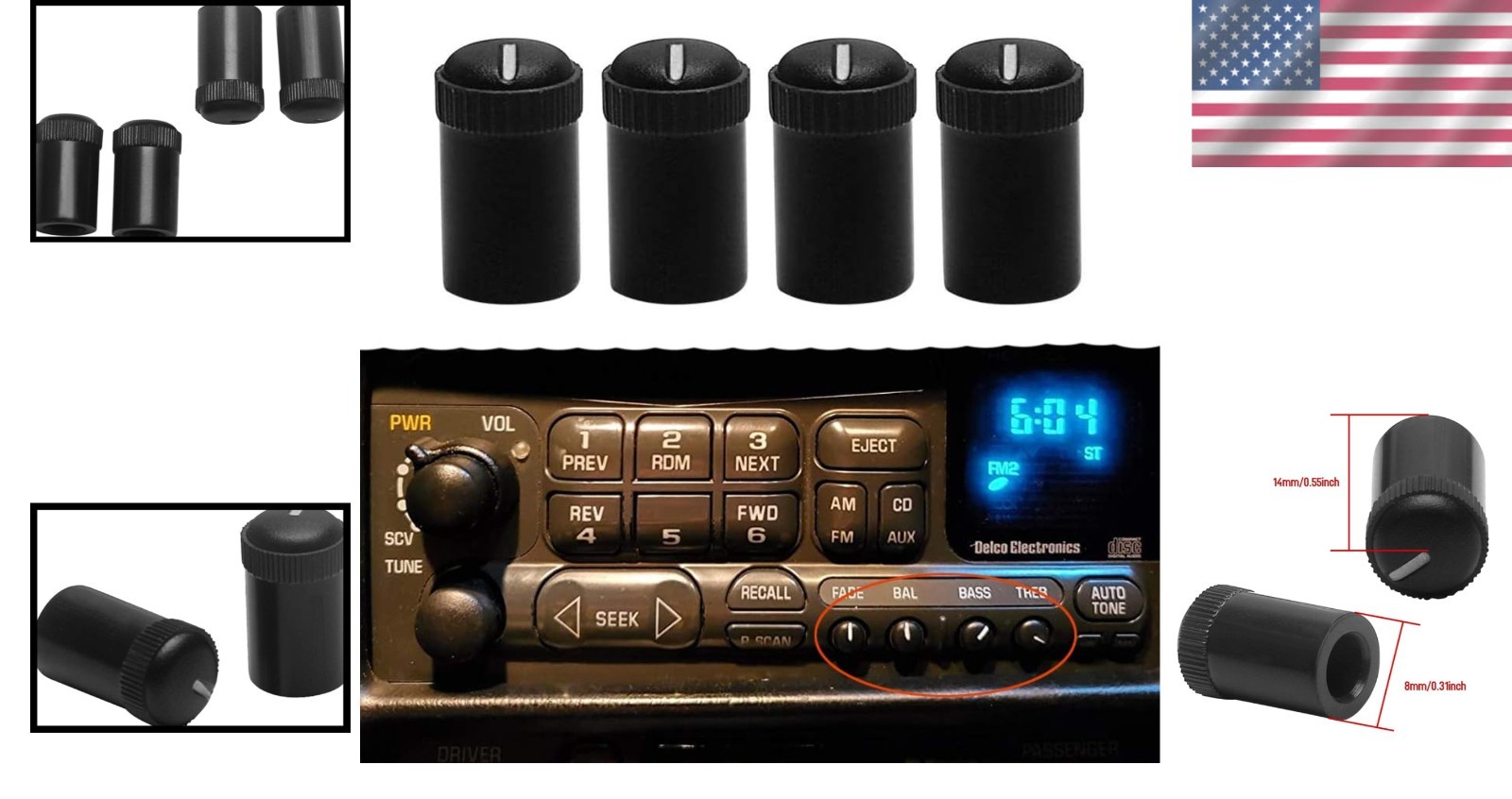 GM Speaker Control Knob Set – 16195412 [4 PCS]