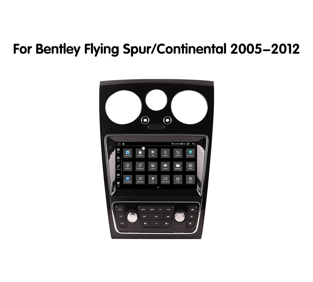 9″ Stereo CarPlay 4+64GB For 05-12 Bentley Flying Spur Continental GT Car Radio