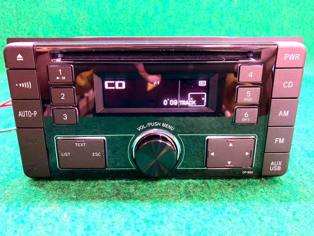 Pioneer CP-W66 Double DIN Car Stereo Receiver Tested Working USB AUX w/ Manual