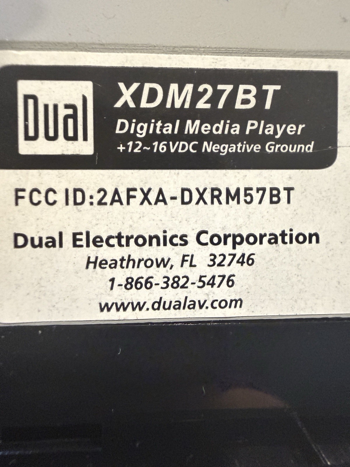 Dual Make XDM27BT AM/FM Radio MP3 USB Double DIN Car Stereo Receiver NOT TESTED