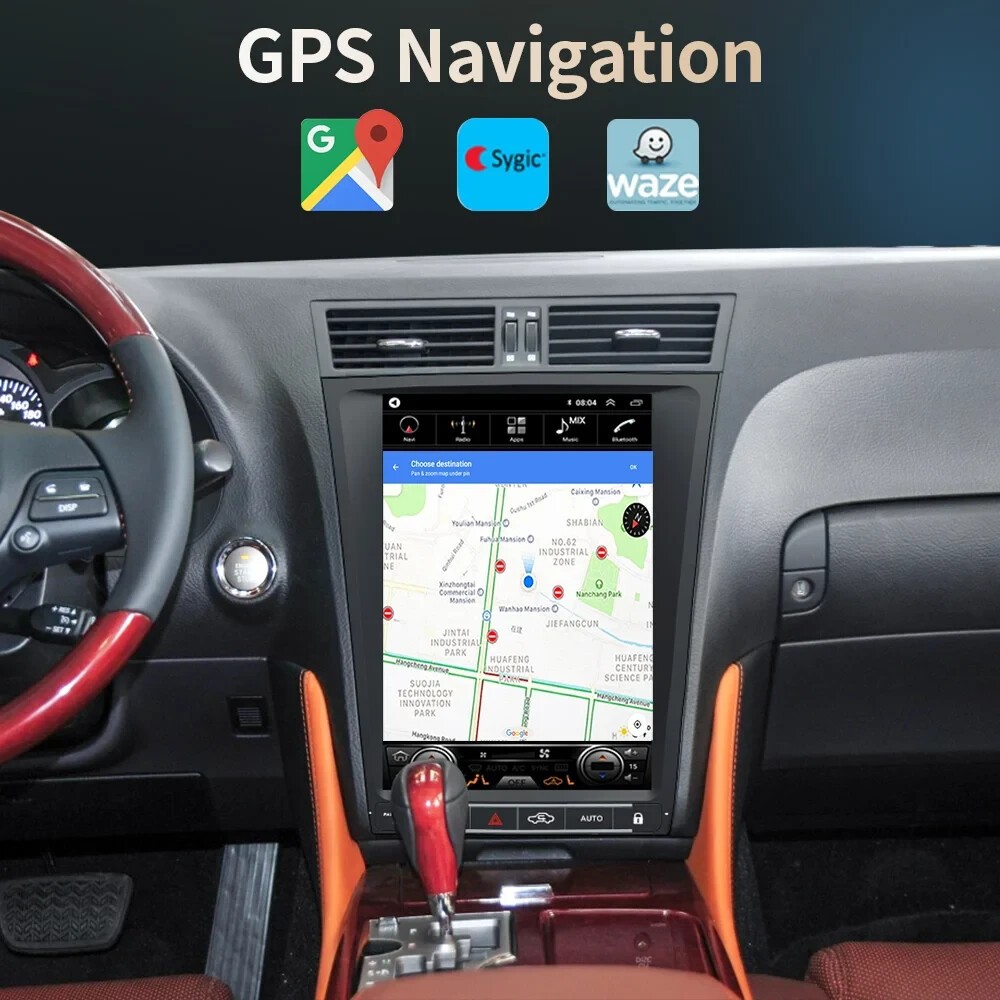 Car Stereo Radio Auto Android Carplay Navi 4+64GB For Lexus GS300 350 2004-2011
