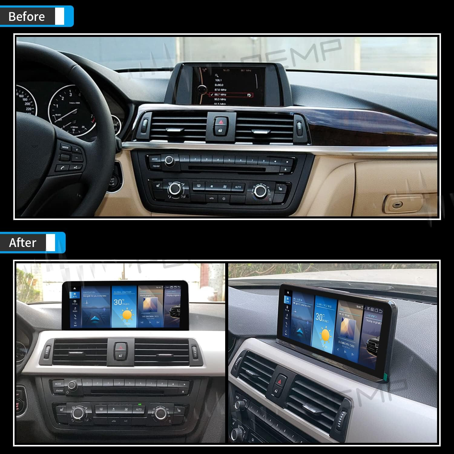 Snapdragon 662 8core 8+256GB Carplay Android BMW 10.25″ Monitor