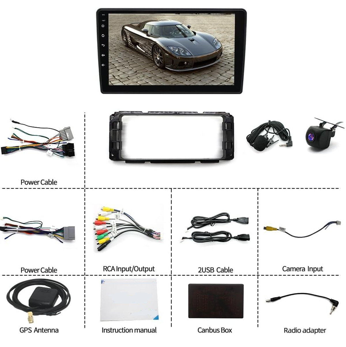For 2003-2006 Jeep Wrangler 9″ IPS Screen Android 13 CarPlay Radio GPS WIFI