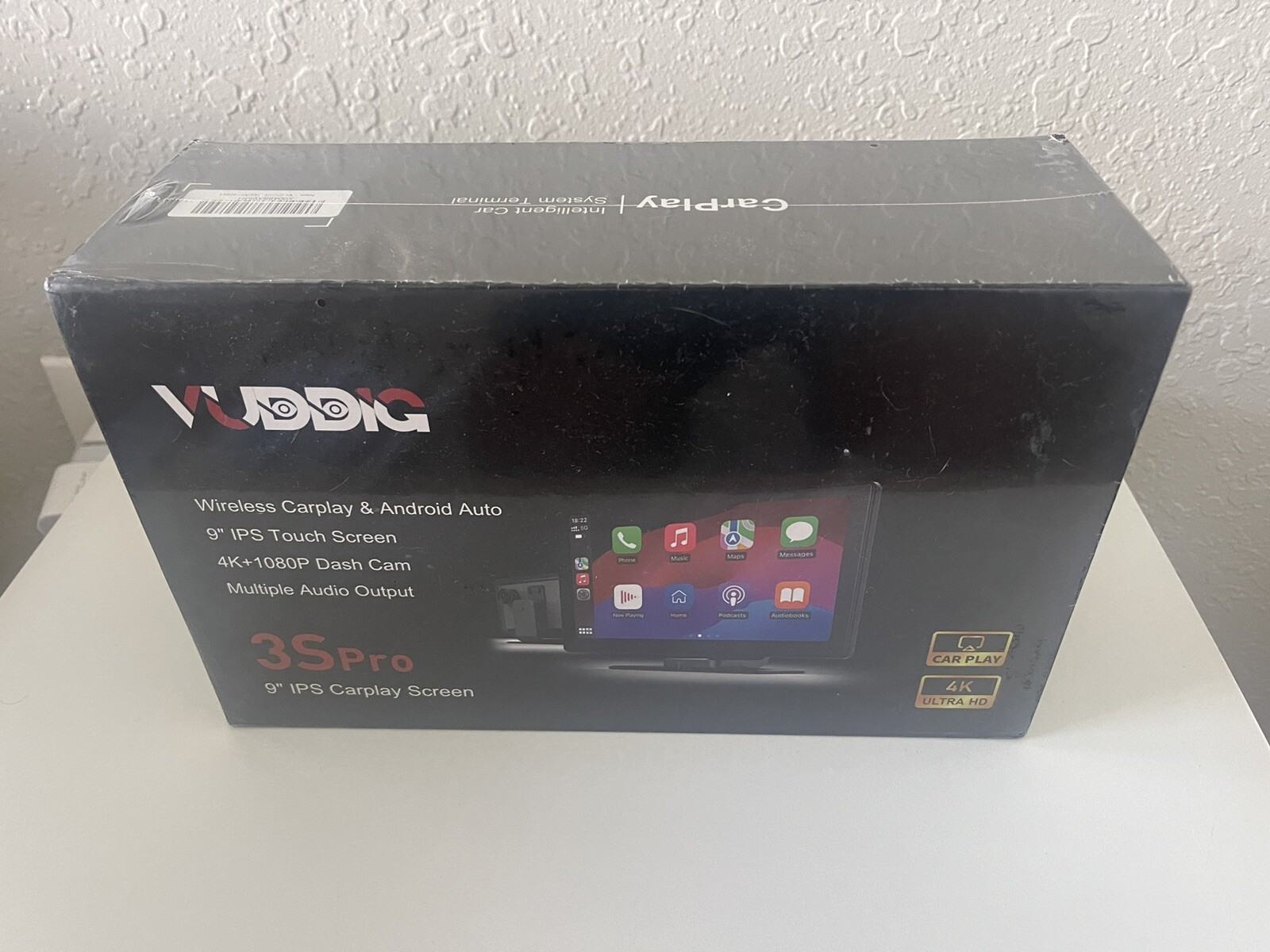 Portable Carplay Screen for Car, VUDDIG 4K Dash Cam, Wireless Carplay Screen …