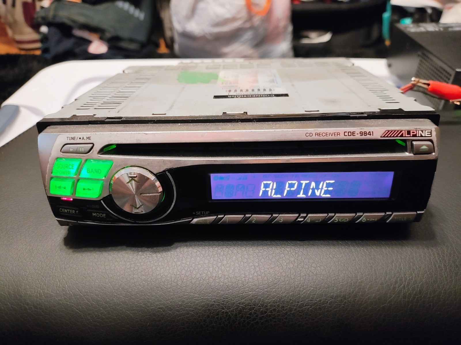 Old school Alpine CDE-9841 CD Receiver.