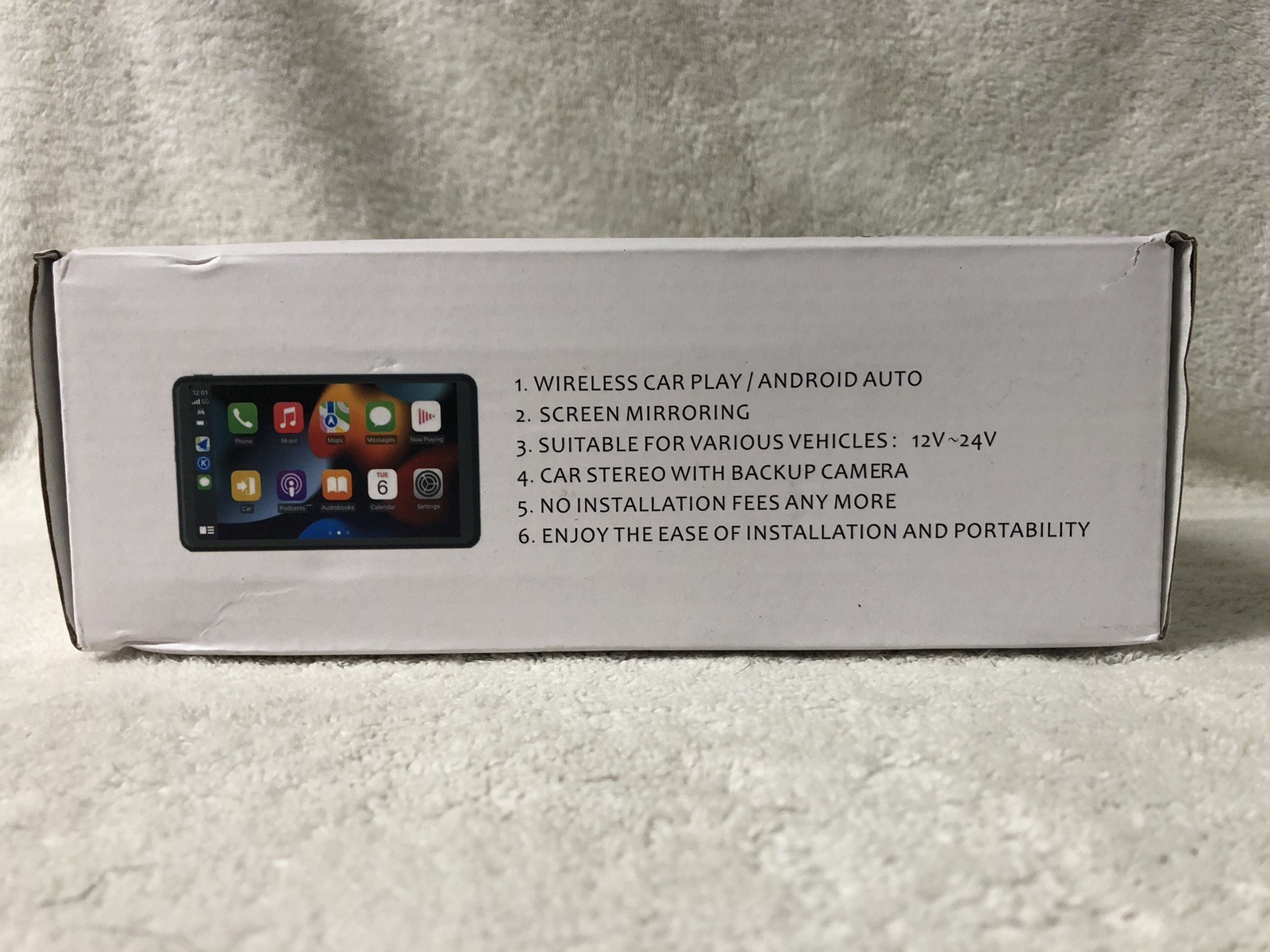 7” Portable Wireless Apple CarPlay Android Auto Touch Screen Car Radio Stereo