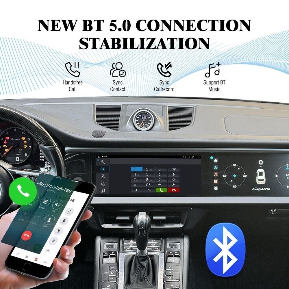 For Porsche Macan 2014-2017 Dual 12.3 inch Screen Car Stereo Radio Android Navi