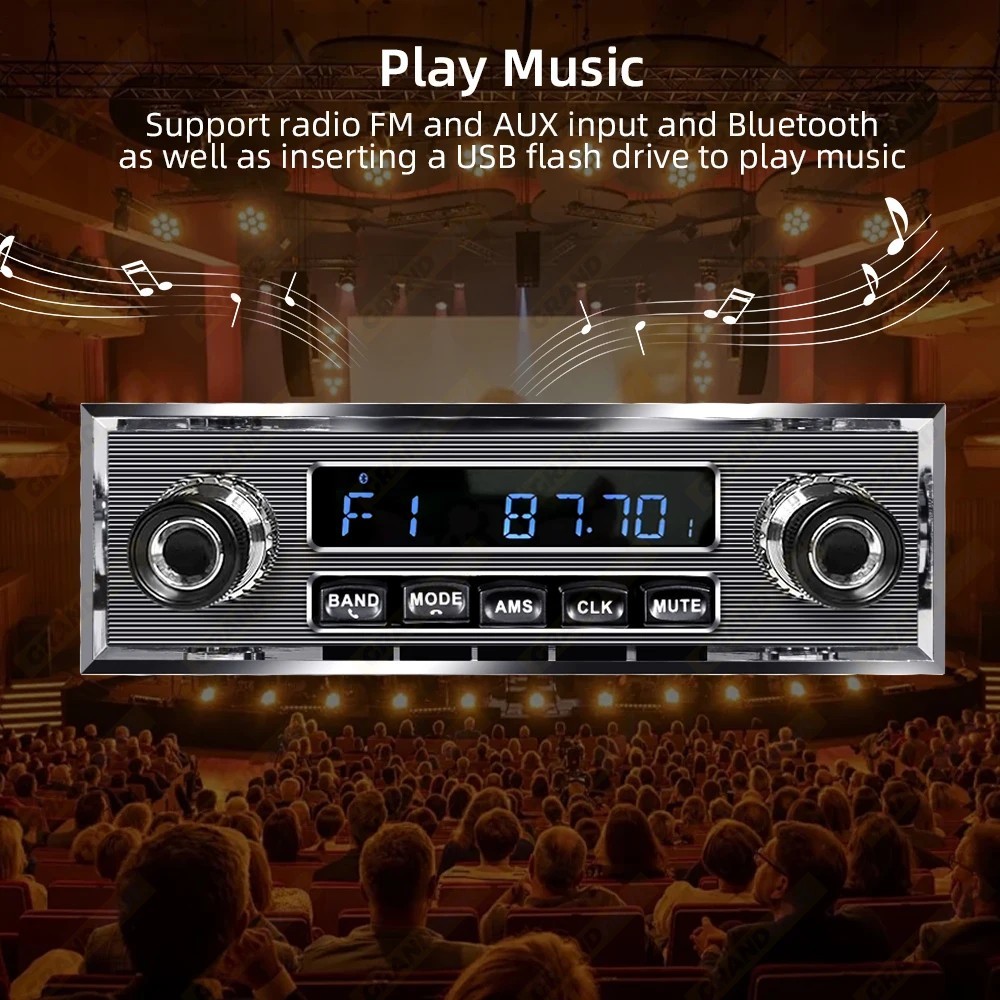 1 Din Car Radio MP3 Player Classic Car Audio Stereo Support FM AUX EQ USB