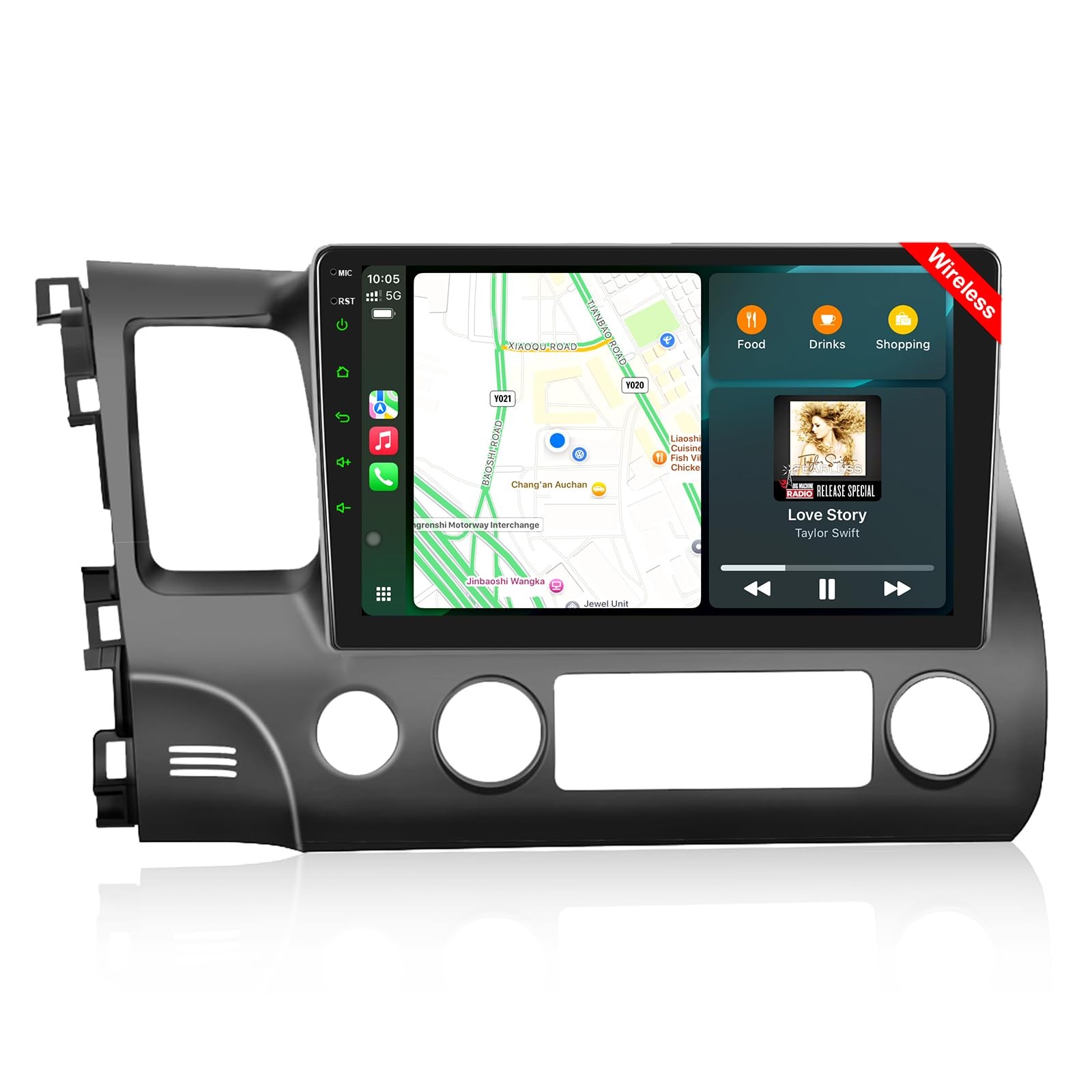 Car Stereo Radio for Honda Civic 2006 2007 2008 2009 2010 2011 with Wireless …