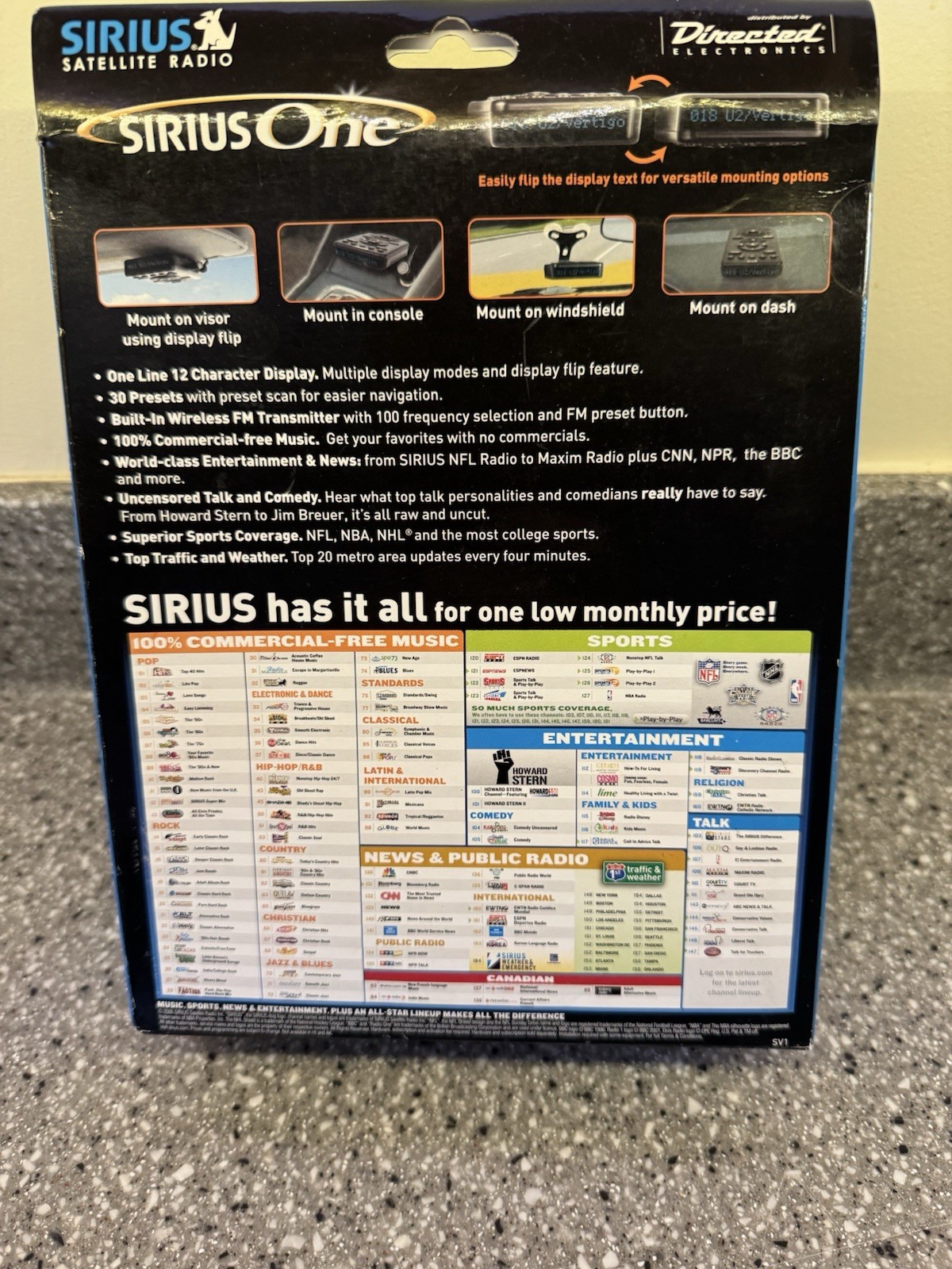 Sirius Satellite Radio Sirius One All-In-One Car Kit with remote New