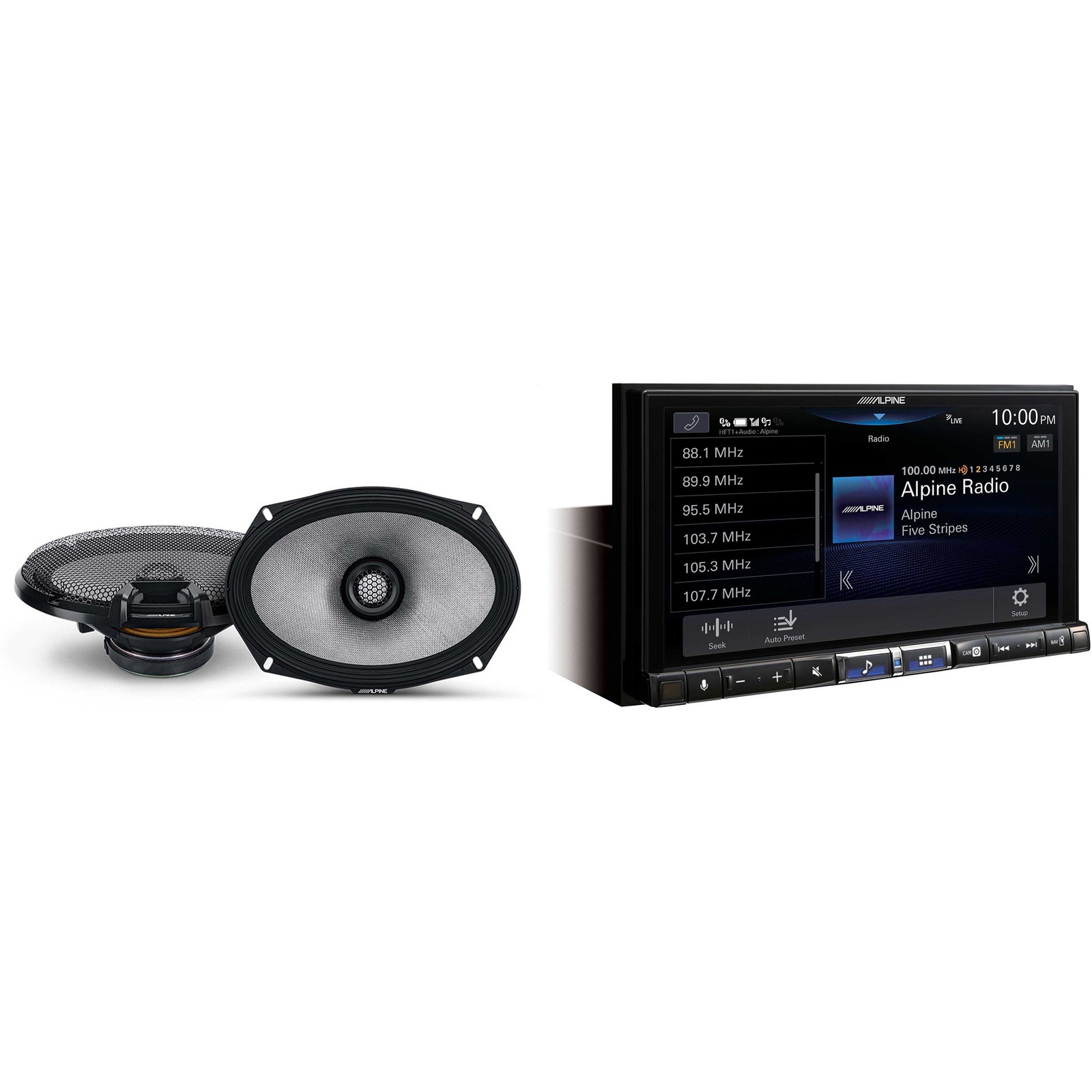 Alpine ILX-507 7-Inch Multimedia Receiver w/ R2-S69 6×9″ Coax Bundle