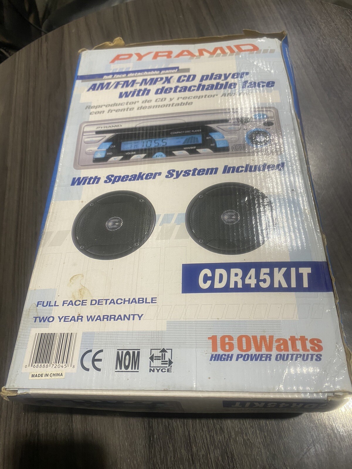 Vintage Pyramid Car Stereo In Dash AM/FM MPX CD Player/ CDR45KIT