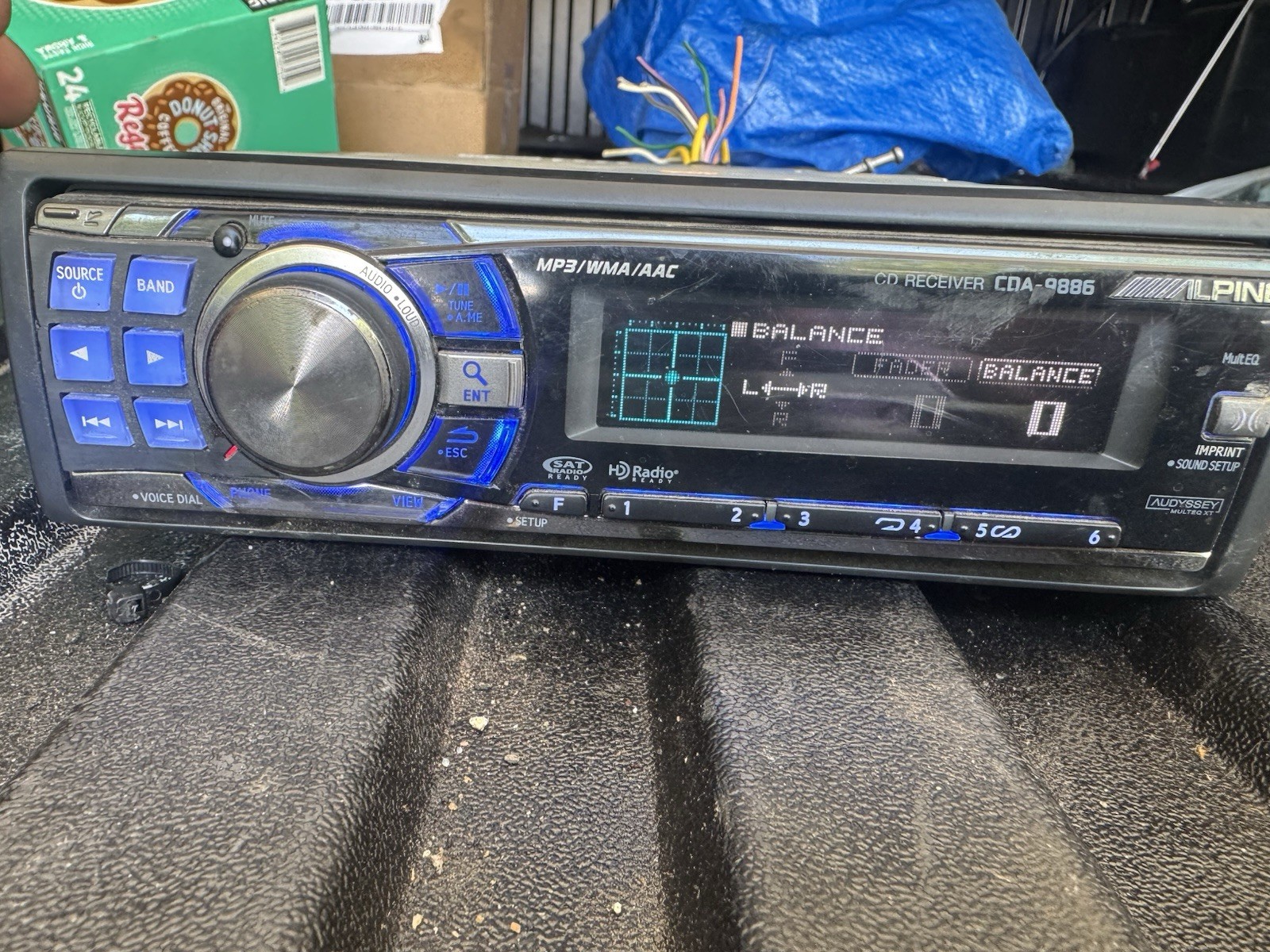 🏅🌟SUPER RARE ALPINE CDA-9886 CD PLAYER with BLUETOOTH adapter, USB