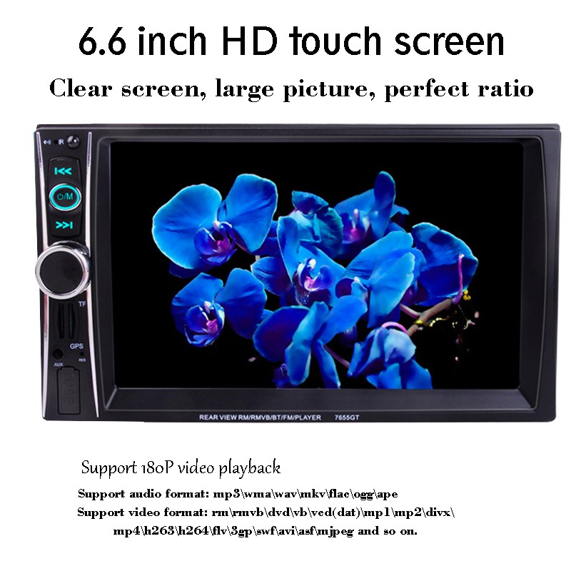 6.6″ 8G Map Card GPS Bluetooth FM Radio MP5 Car Stereo HD Touchscreen 2DIN