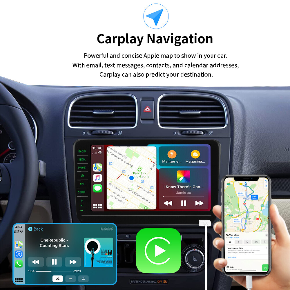 Green light For Skoda 8″ NONAME RCD330 RCD880 PRO Car Radio Carplay Android Auto