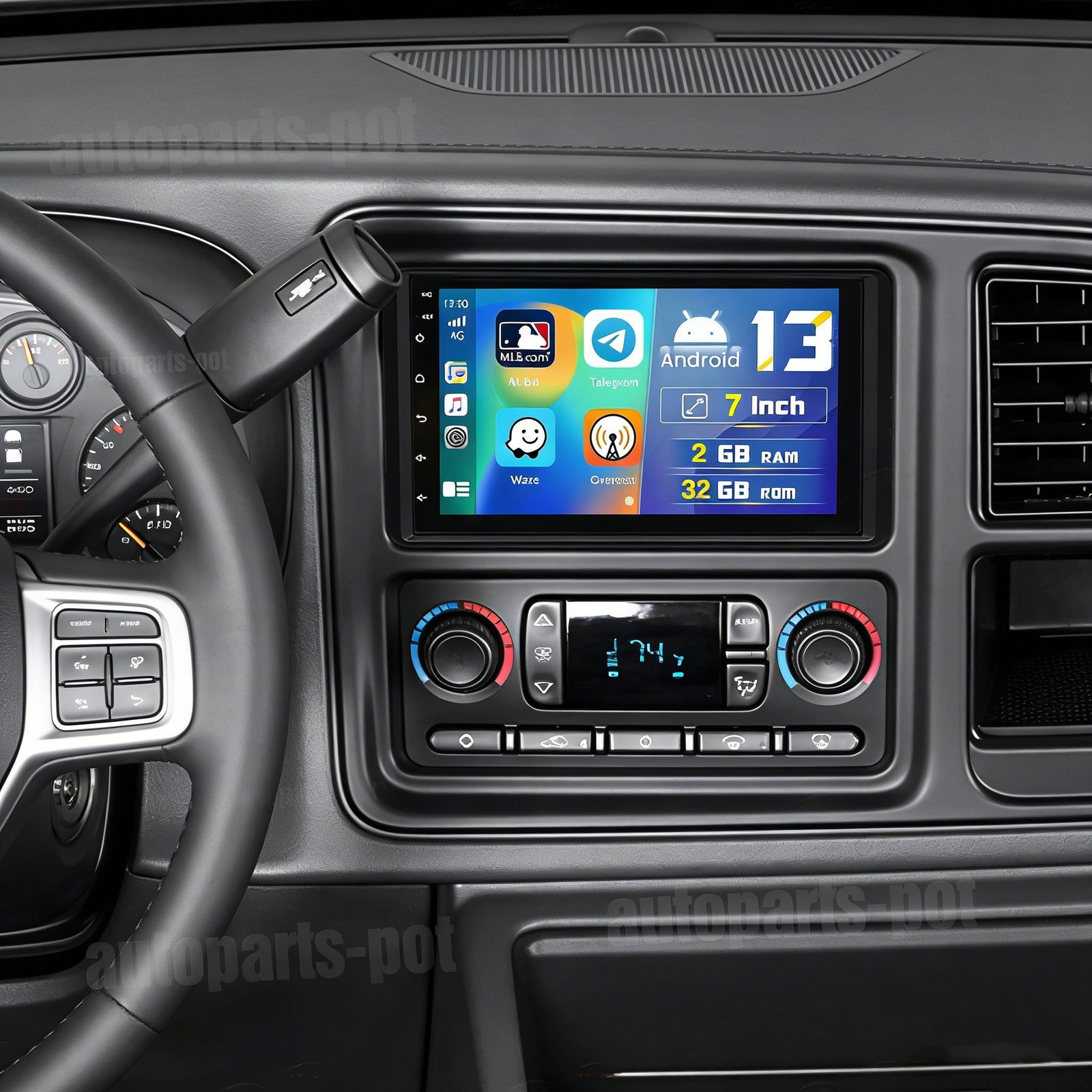 Android 13 Car Radio For 2003-2006 GMC Sierra 1500 2500 3500 GPS Camera Wifi DSP